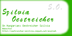 szilvia oestreicher business card